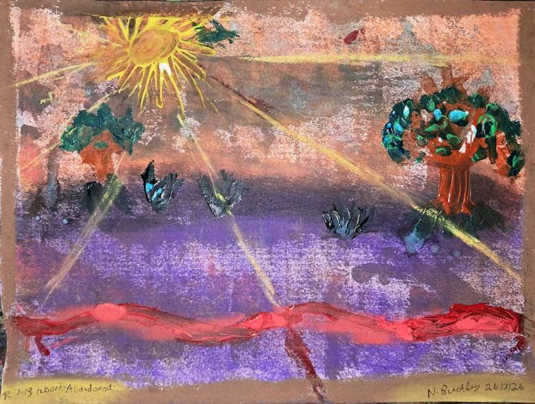 Abstract painting: Rising Above Abandonment